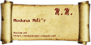 Moduna Mór névjegykártya